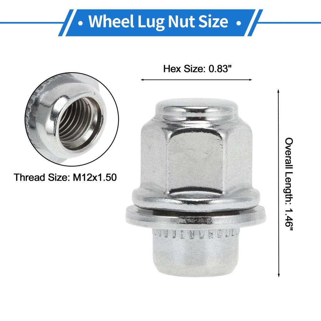 Wheel Lug Nuts 5 Pack M12x1.50 for Toyota Corolla (1987–2008, 2019–2021)