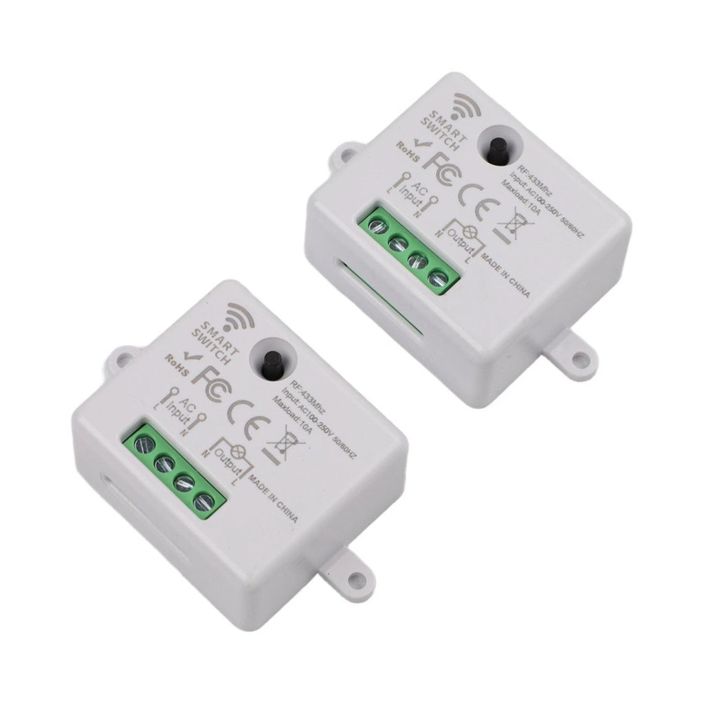 2Gang Wall Panel Switch for Universal Use (Wireless, Remote Control, 433MHz)