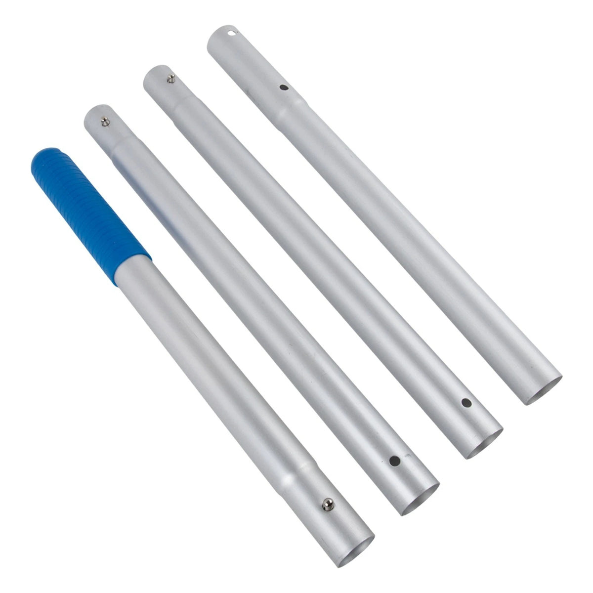 Detachable Aluminum Pool Cleaning Pole with Textured Grip Handle
