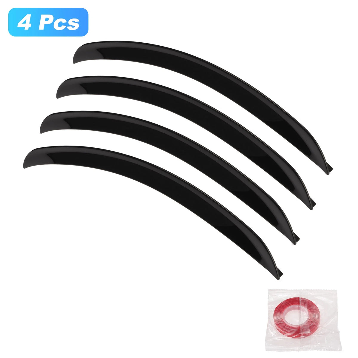 Set of 4 Fender Flares for - Black Rubber 44cm