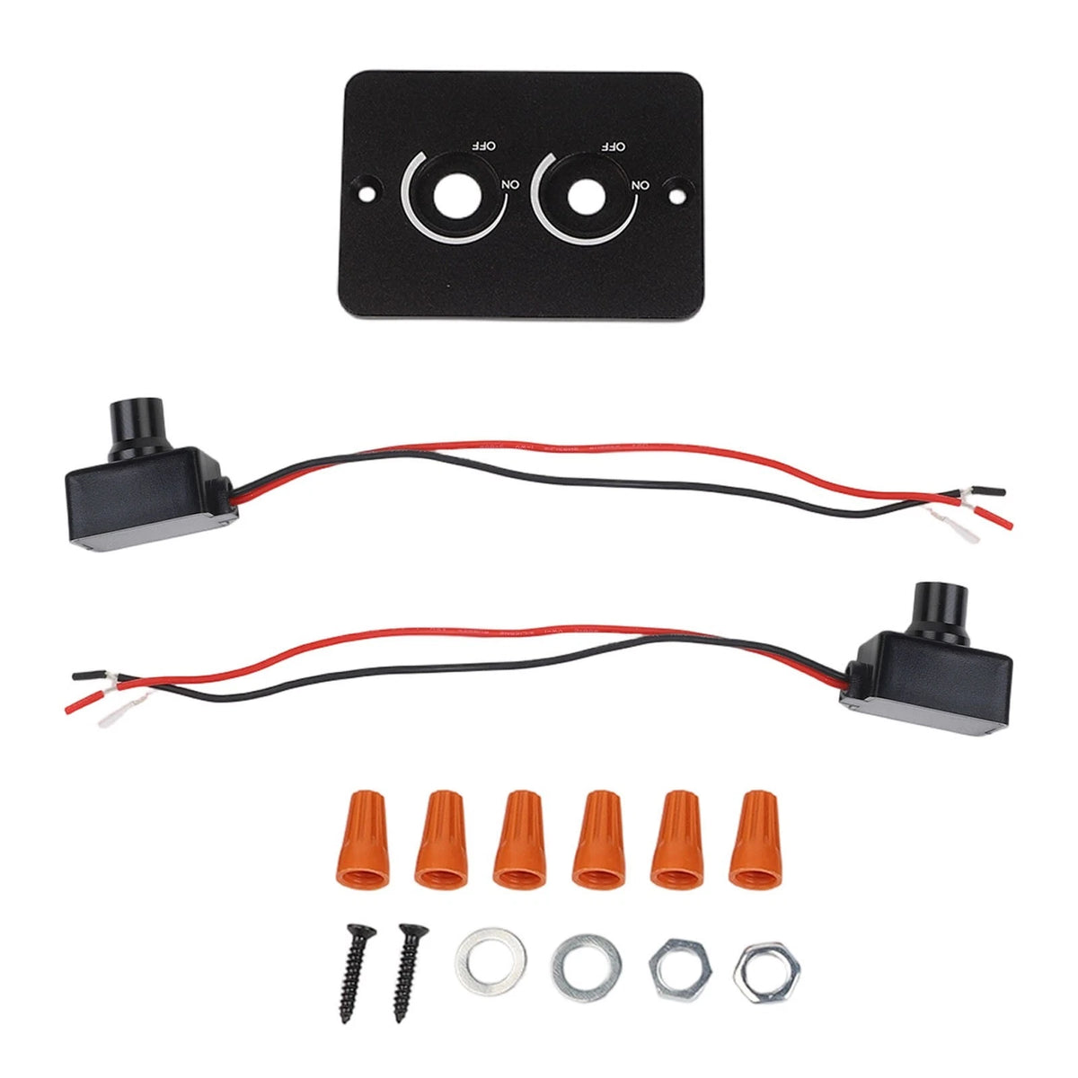 DC 12V Dimmer for Home Use - Double Dimmer, Black Aluminum