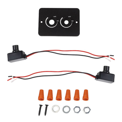 DC 12V Dimmer for Home Use - Double Dimmer, Black Aluminum