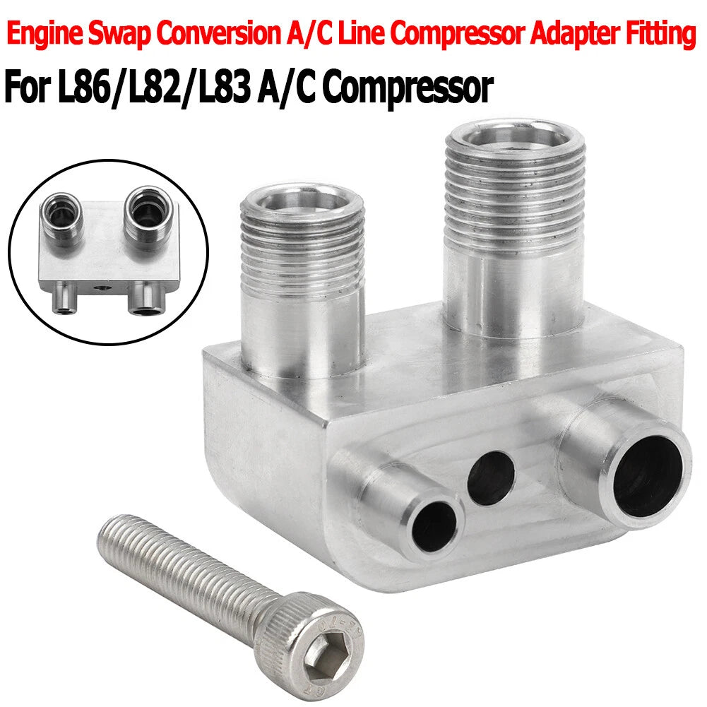 Adapter Fitting for GM Gen V L86 L83 Engine Swap A/C Line Compressor (2014–2023)