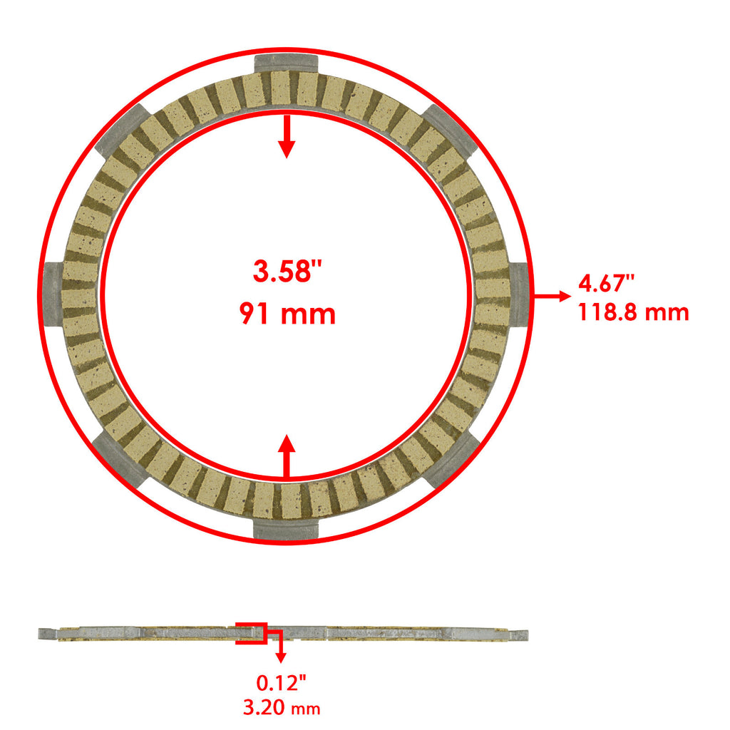 Clutch Friction Plates Replacement for Honda CRF80F CRF100F (2004–2013)