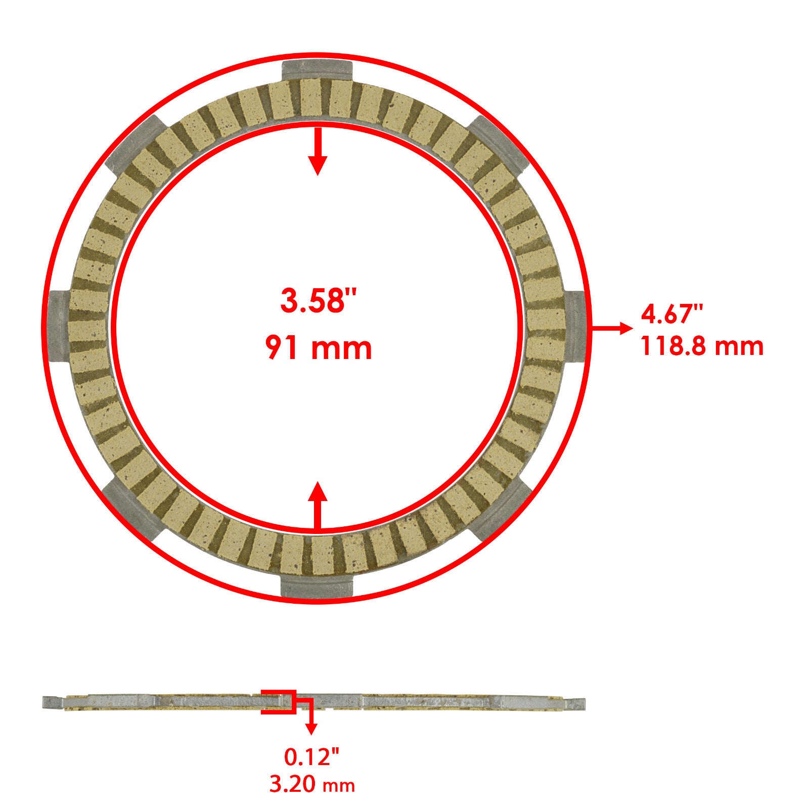 Clutch Friction Plates Replacement for Honda CRF80F CRF100F (2004–2013)