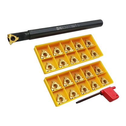 Precision Boring Bar and Insert Set for Internal Threading Applications