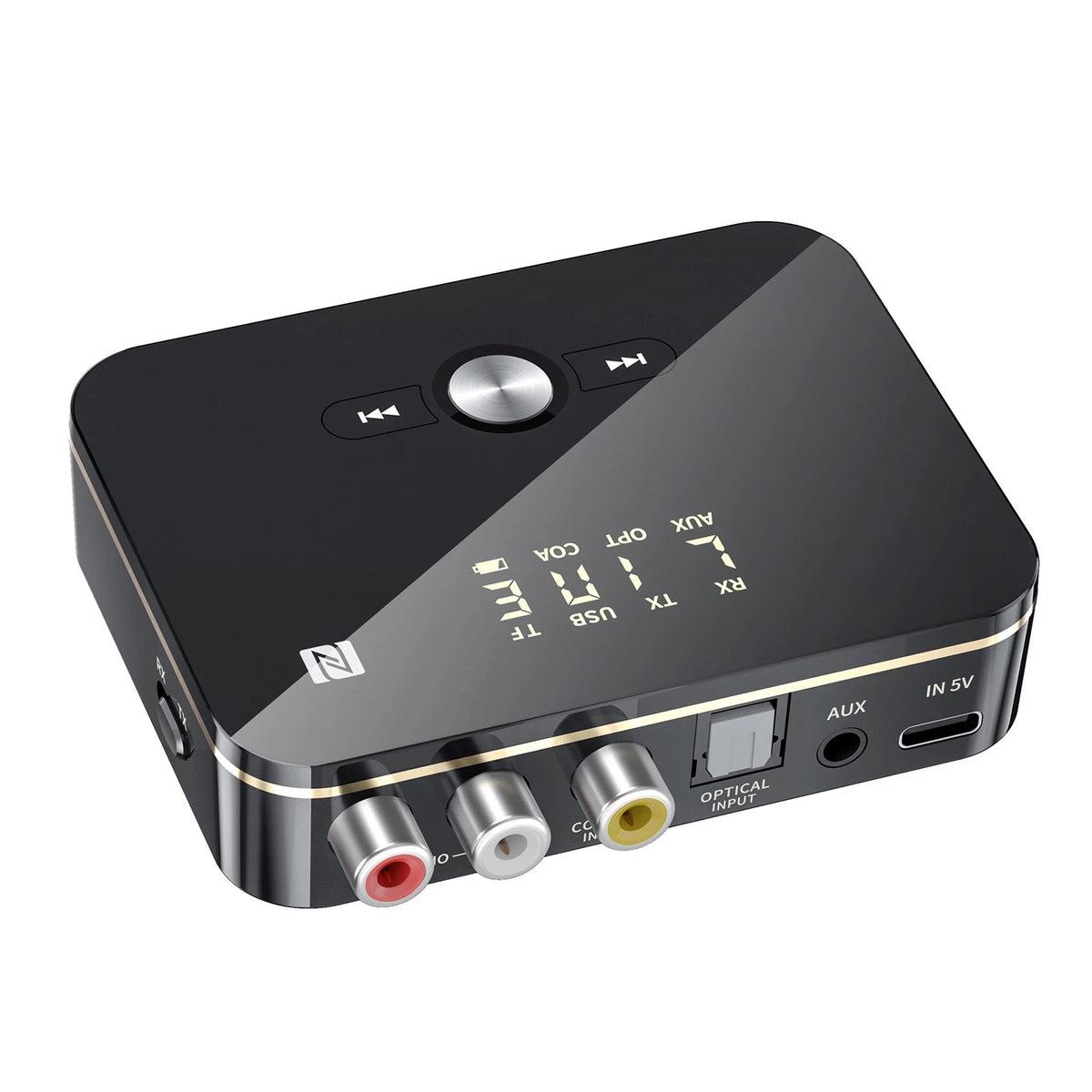 LED Bluetooth Transmitter Receiver 3.5mm AUX to 2RCA Adapter