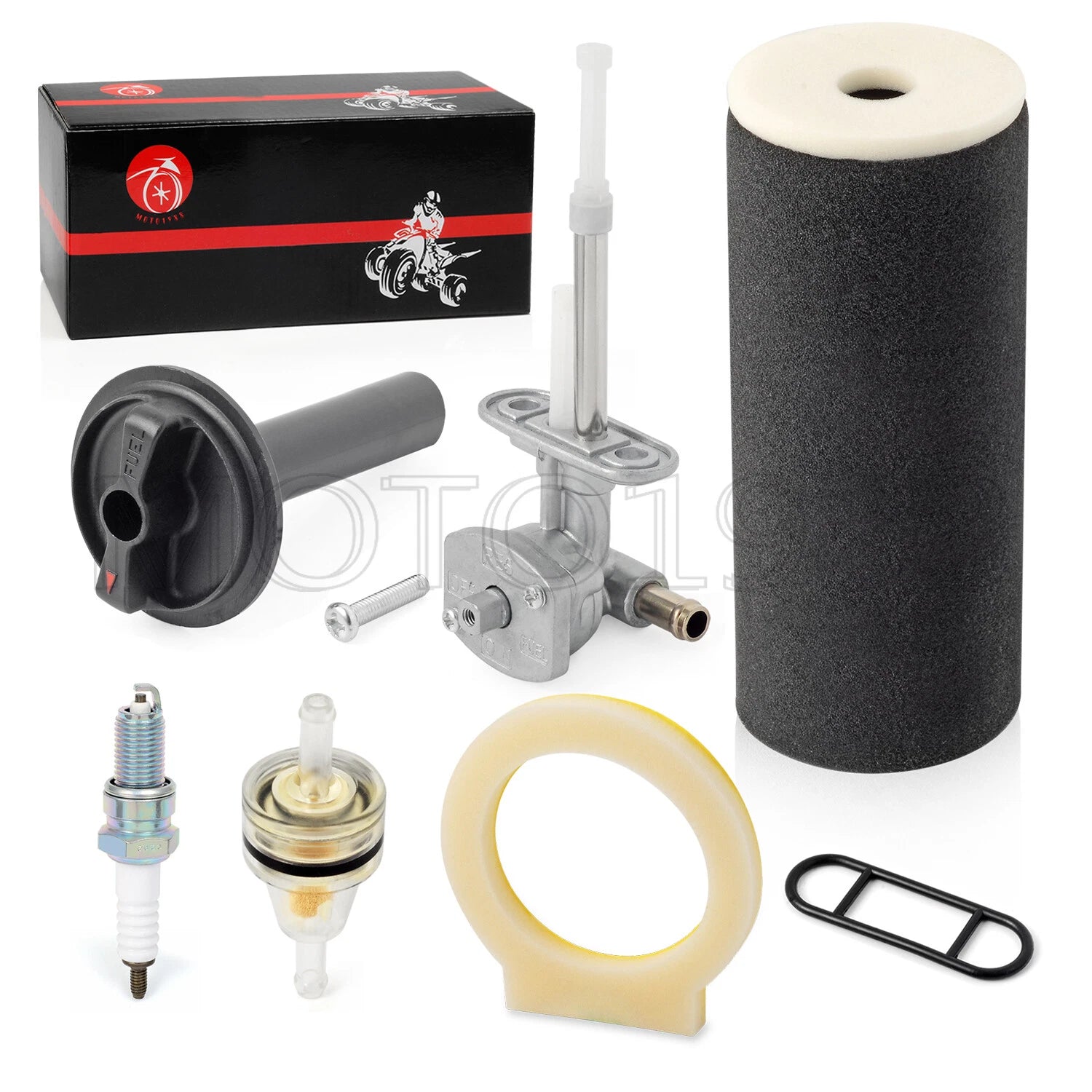 Air Filter Foam & Fuel Valve Petcock Kit for Yamaha Grizzly YFM660F (2002–2008)