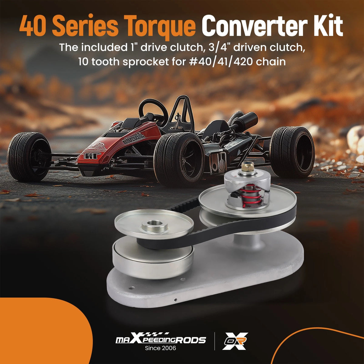 Torque Converter Kit for 9HP-16HP Engines (1" Straight Crankshaft)