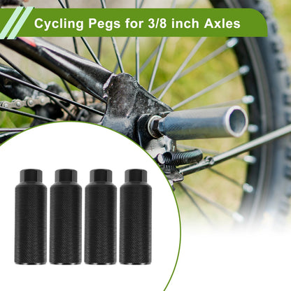 4 Pcs 110mm Bike Pegs Cycling Foot Pegs Black for Universal Fit (Universal)
