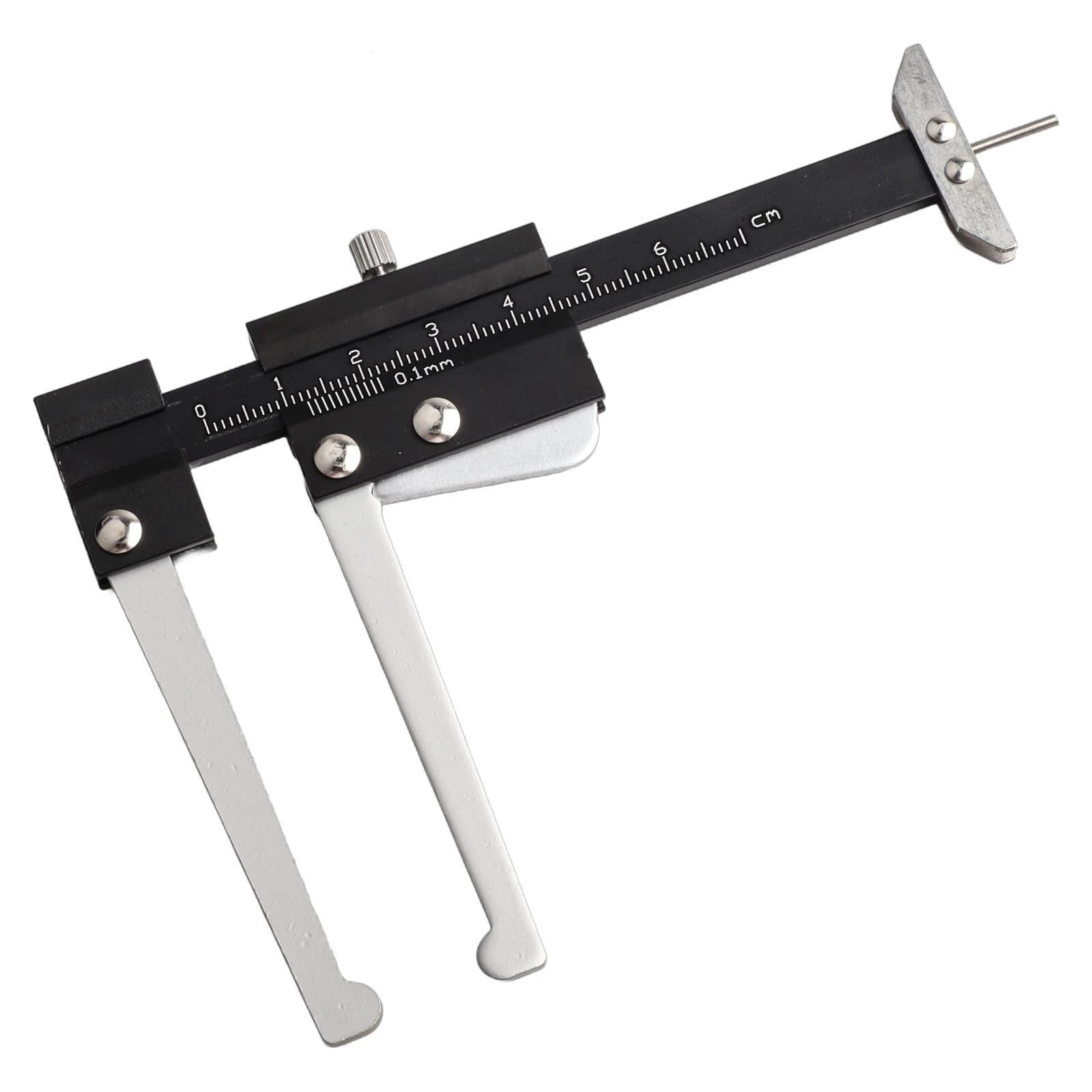 Tire Measuring Tool for Alloy Wheels (Black/Silver)