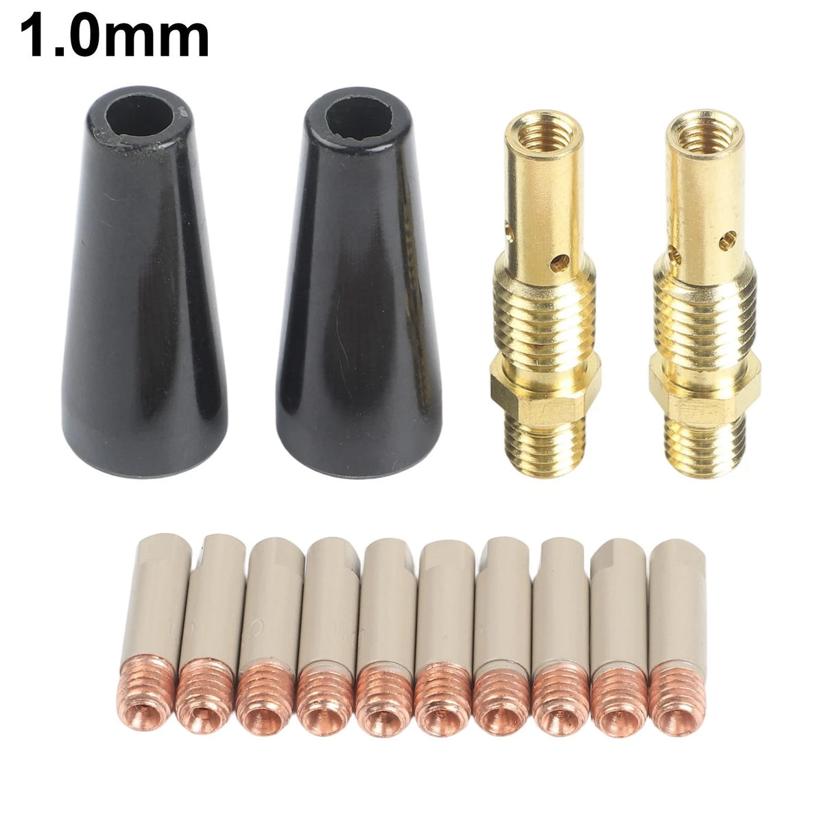 14 Piece Welding Kit with Non-Stick Coated Nozzle and 0.8mm Tips