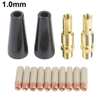 14 Piece Welding Kit with Non-Stick Coated Nozzle and 0.8mm Tips