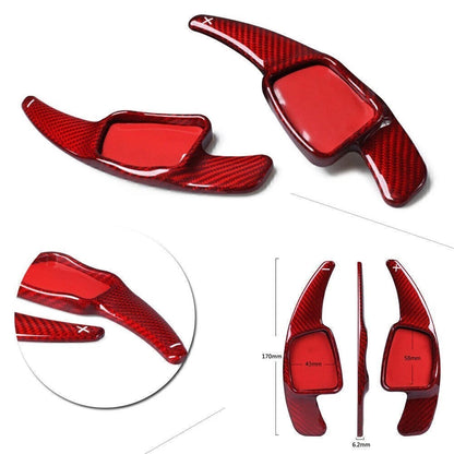 2X Red Carbon Fiber Steering Wheel Paddle Shift for Audi A4L, A5 (2013–2020)