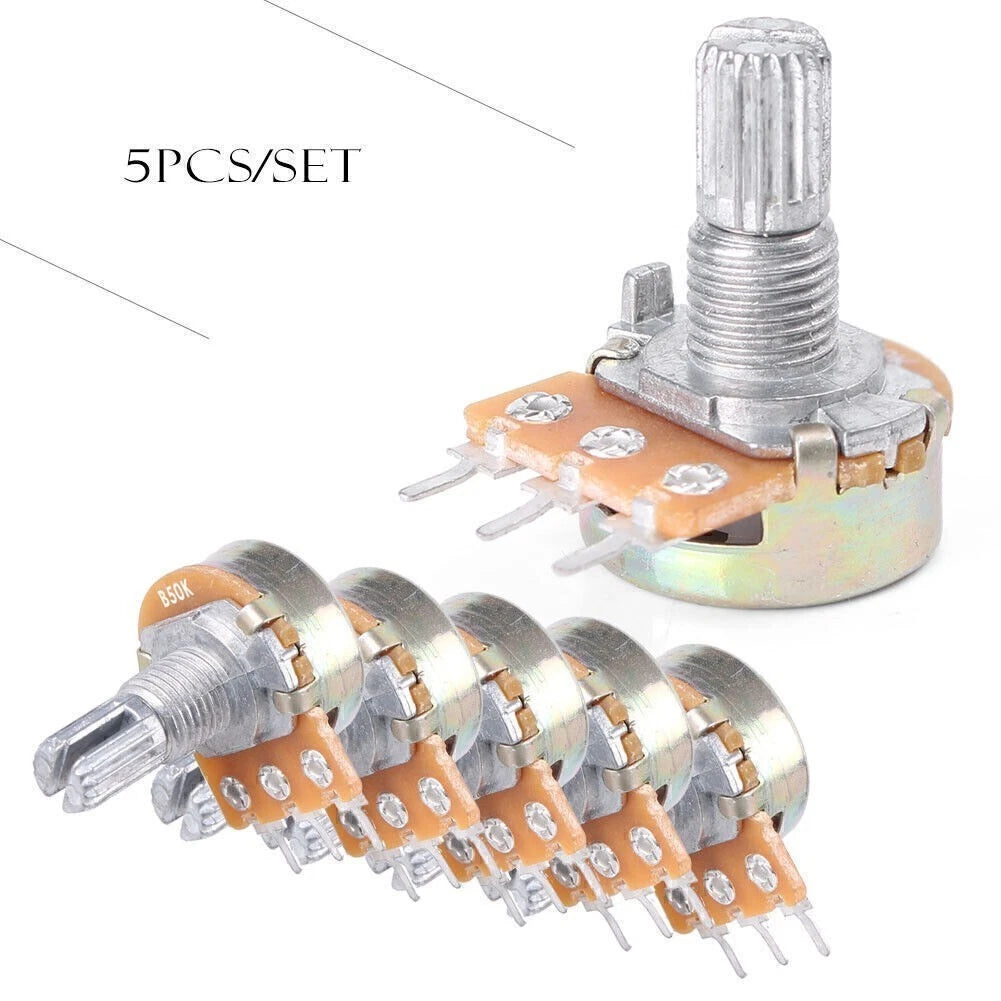 5Pcs 200V 3PIN WH148 Linear Potentiometer for (15MM Shaft)