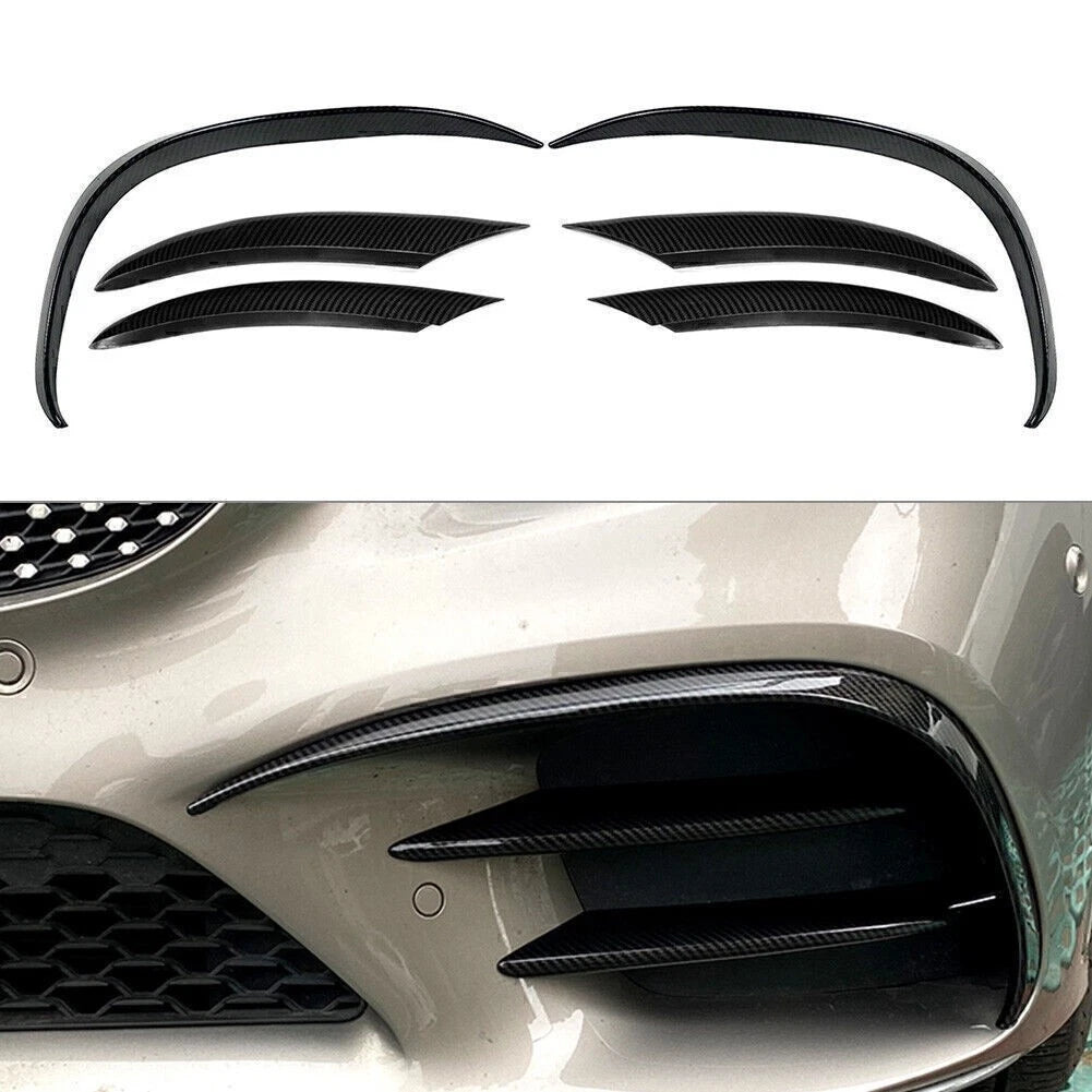 Front Bumper Lip Spoiler Body Kit for Benz C-Class C200 C260 (2019–2023)
