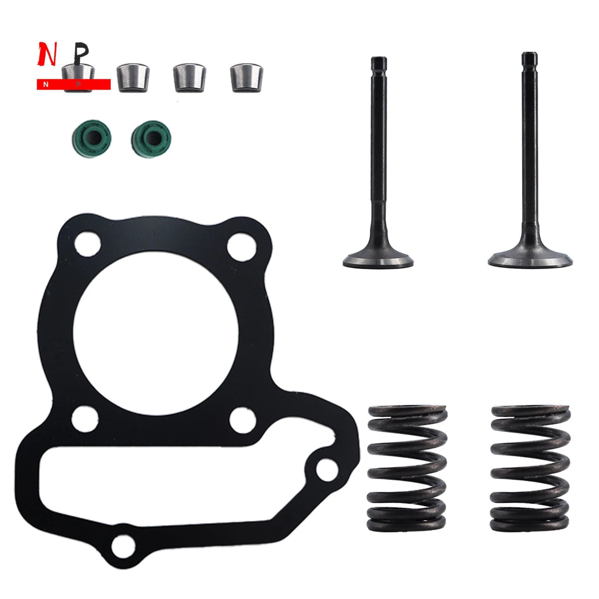 Cylinder Head Intake Exhaust Valve Kit for Yamaha YFM125 (2004–2023)