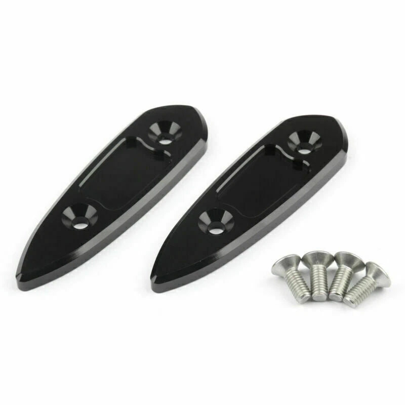 CNC Mirror Hole Cap Covers for Yamaha YZF R3 R25 (2013–2016) Black T9