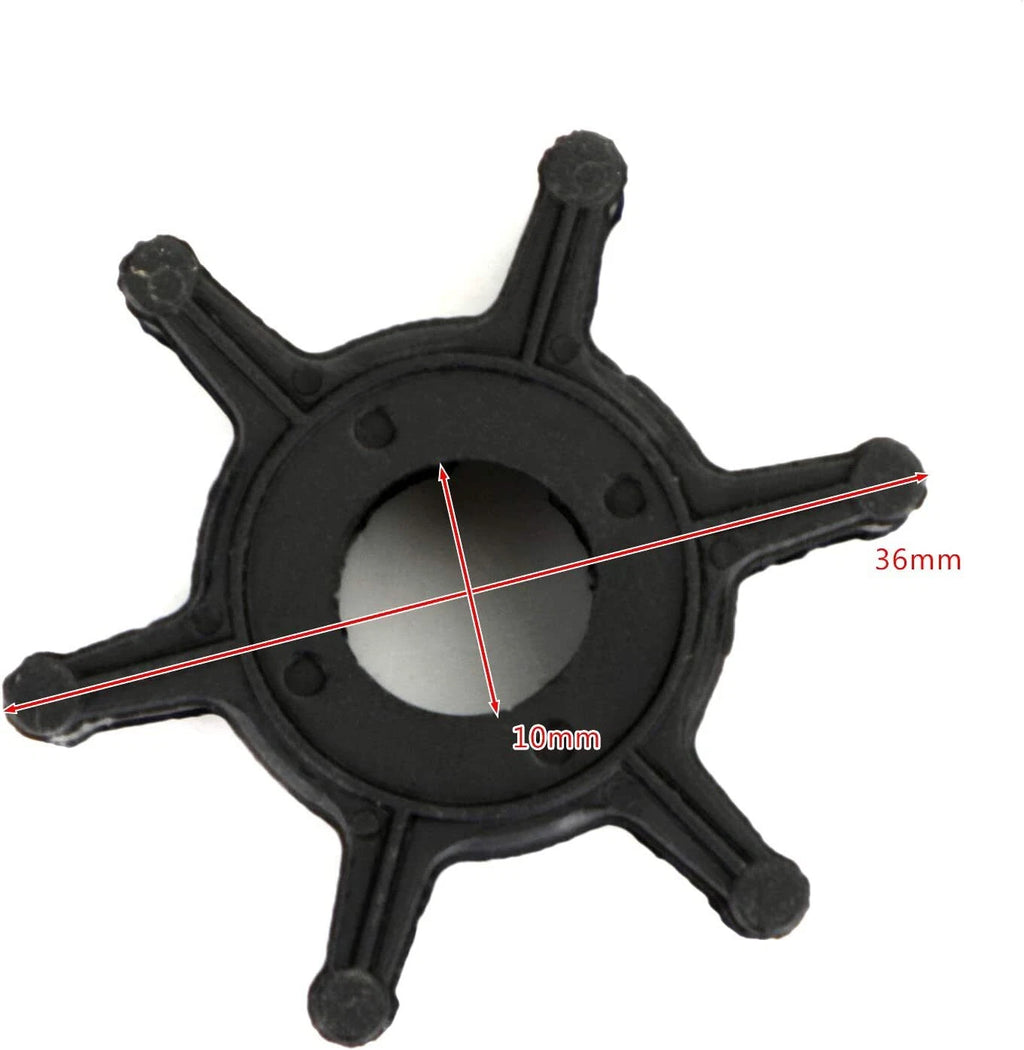 Water Pump Impeller & Pin for Yamaha 2.5 HP 4-Stroke Outboard (1999–2005) 6L5-44352-00