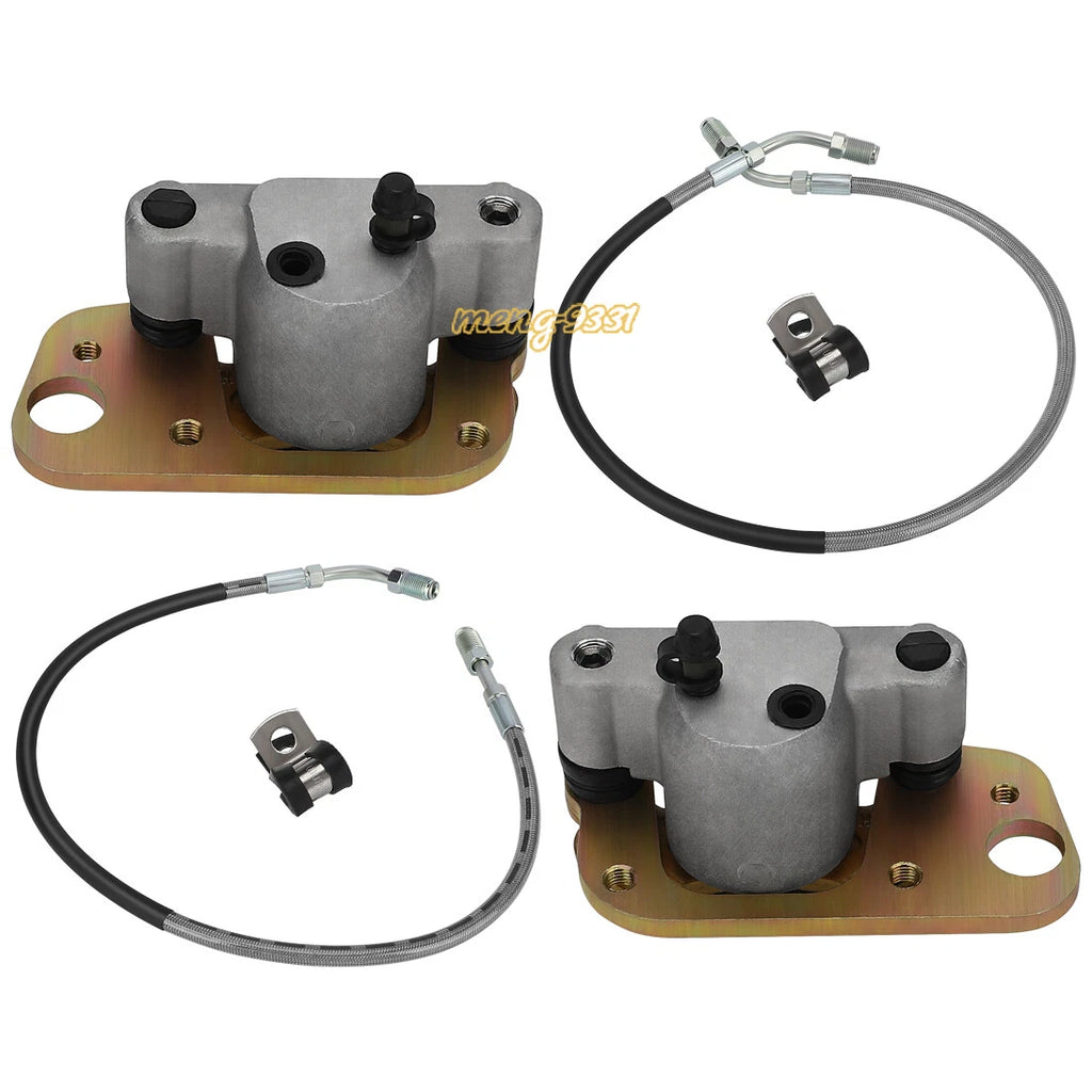 Front Brake Calipers & Pads w/Hose Lines for Polaris Trail Blazer 250 (1999–2000)