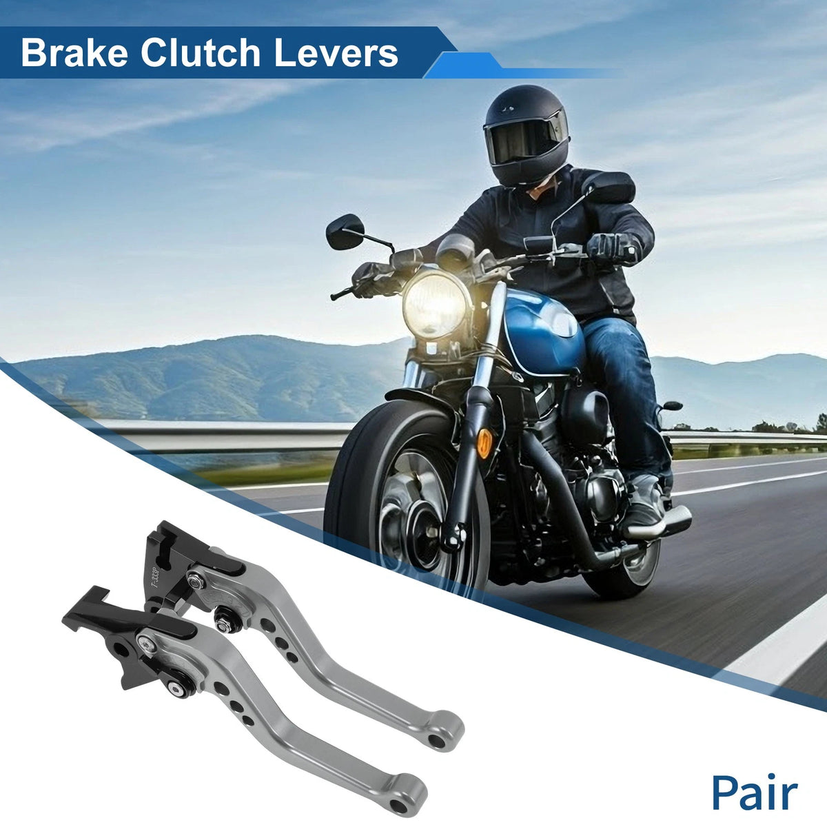 Short Brake Clutch Levers for Triumph Tiger 800 (2011–2019) Titanium Tone
