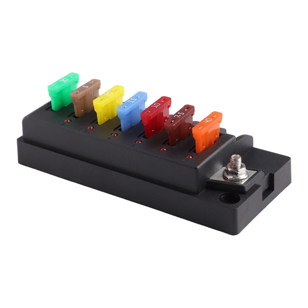 12V Marine Fuse Block Kit with LED Indicator