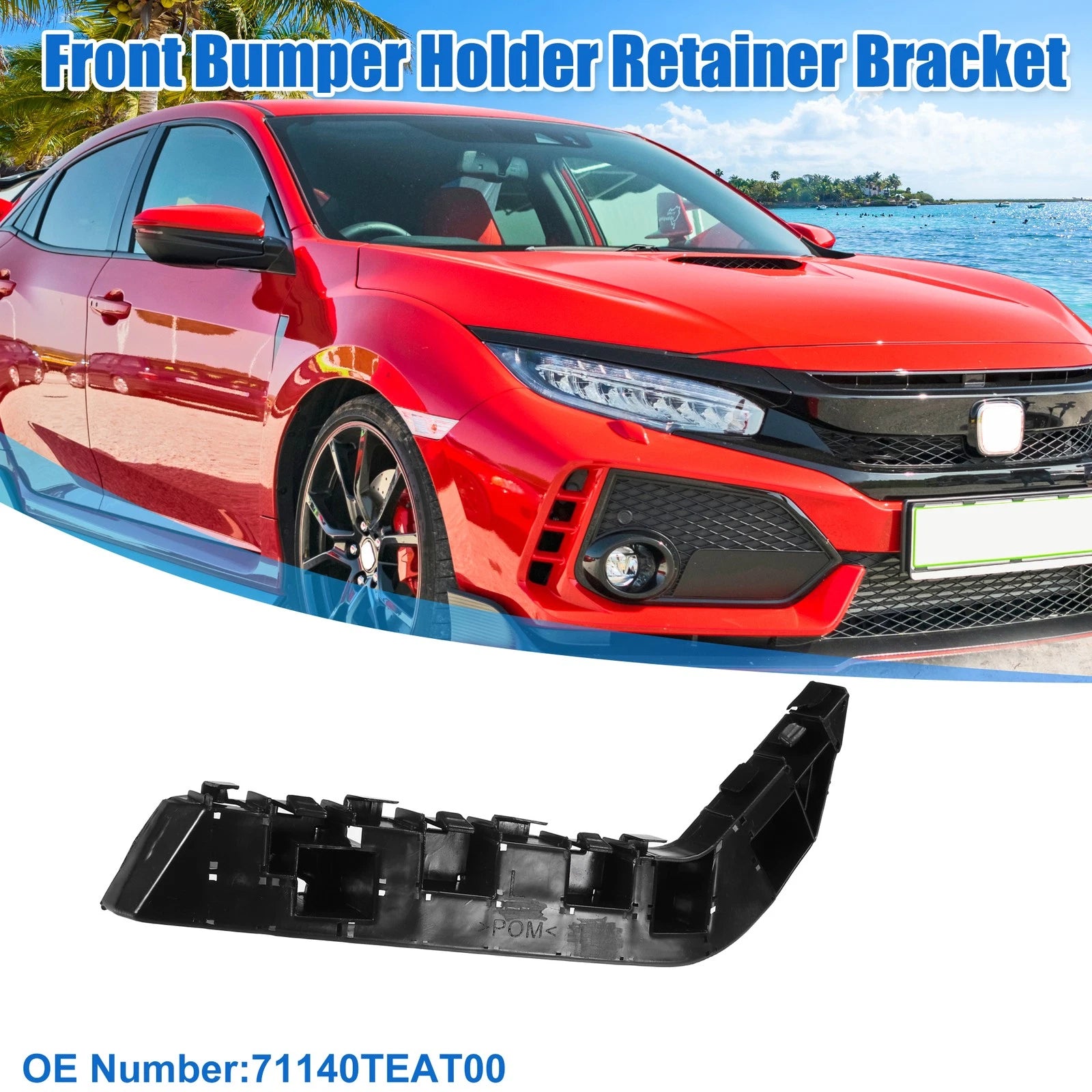 Left Side Front Bumper Mounting Support Bracket for Honda Civic (2016–2020)