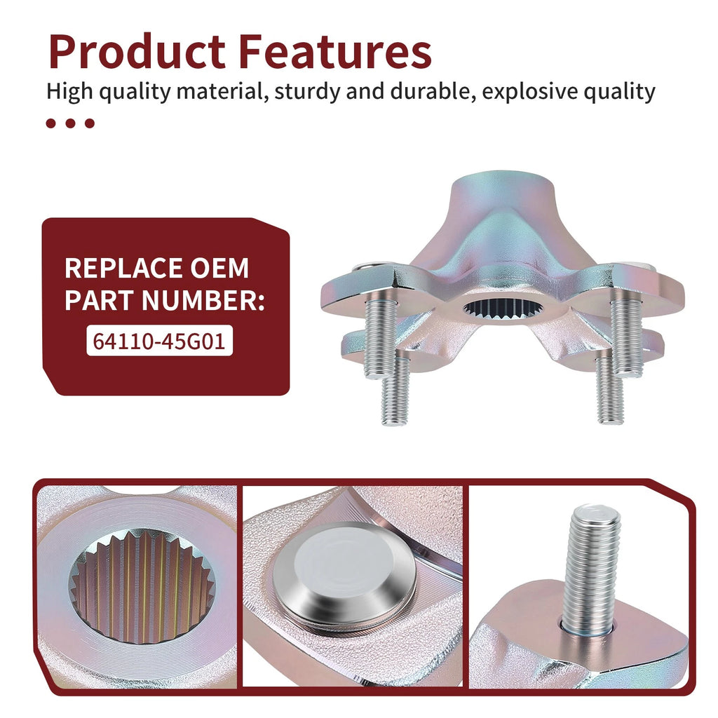 Rear Wheel Hub for Suzuki QuadSport Z400 LTZ400 LTR450Z (2009–2014) 64110-45G01