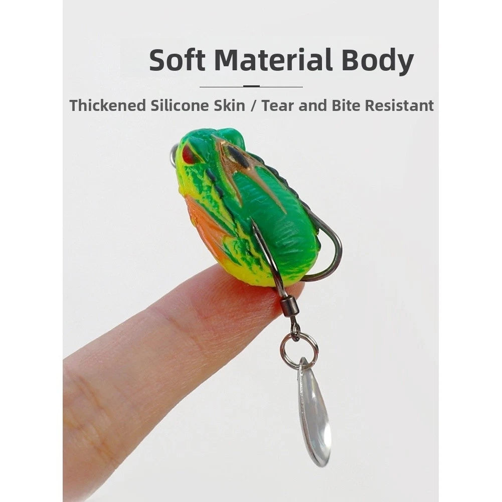 Soft Silicone Lure for Blackfish (Topwater) - Double Hooks, Flash