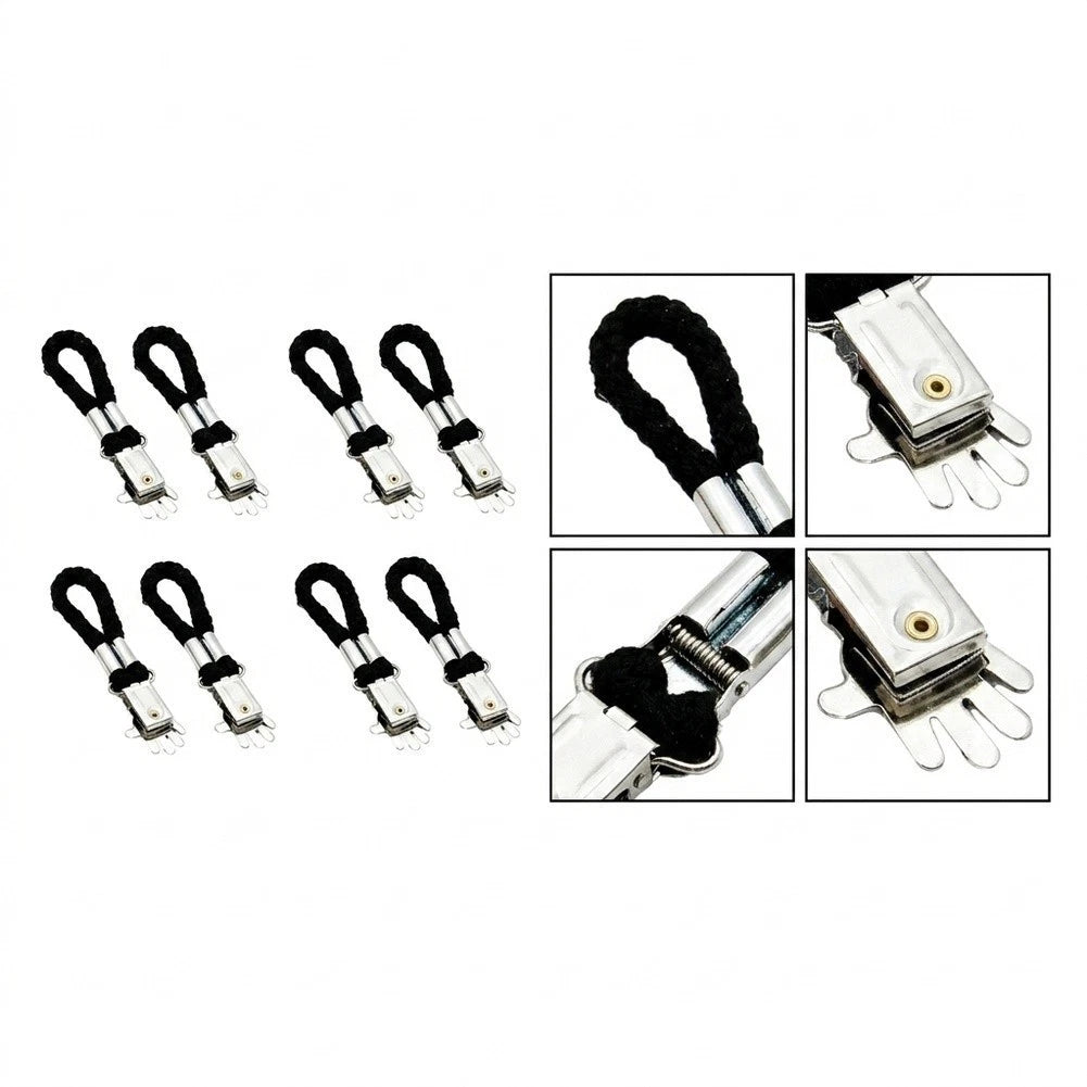 Set of 2 Beach Towel Clips with Flexible Elastic Lanyard