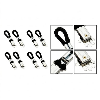 Set of 2 Beach Towel Clips with Flexible Elastic Lanyard