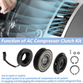 AC Compressor Clutch Kit Replacement for Ford Explorer Flex Lincoln MKS (2003–2019)