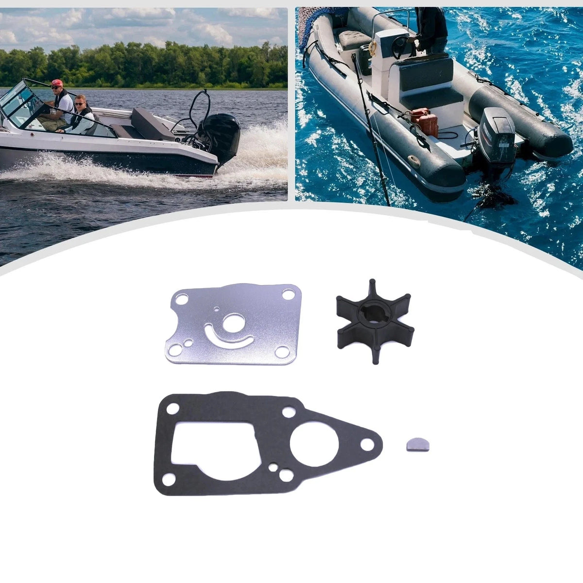 Outboard Water Pump Impeller Kit for Johnson Evinrude 4-6 HP (5034232, 18-3266)