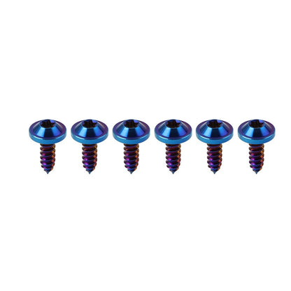Set of 6 Titanium M5x15mm Torx Head Self Tapping Screws