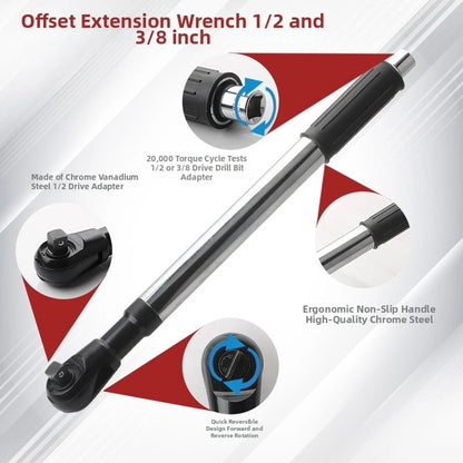72-Tooth Extended Ratchet Mechanism for Ergonomic Grip
