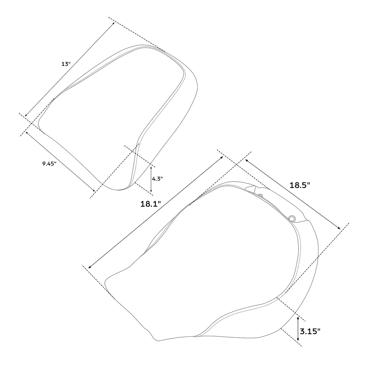 Driver & Passenger Seats for Harley Softail Fat Boy FLFB (2018–2025)