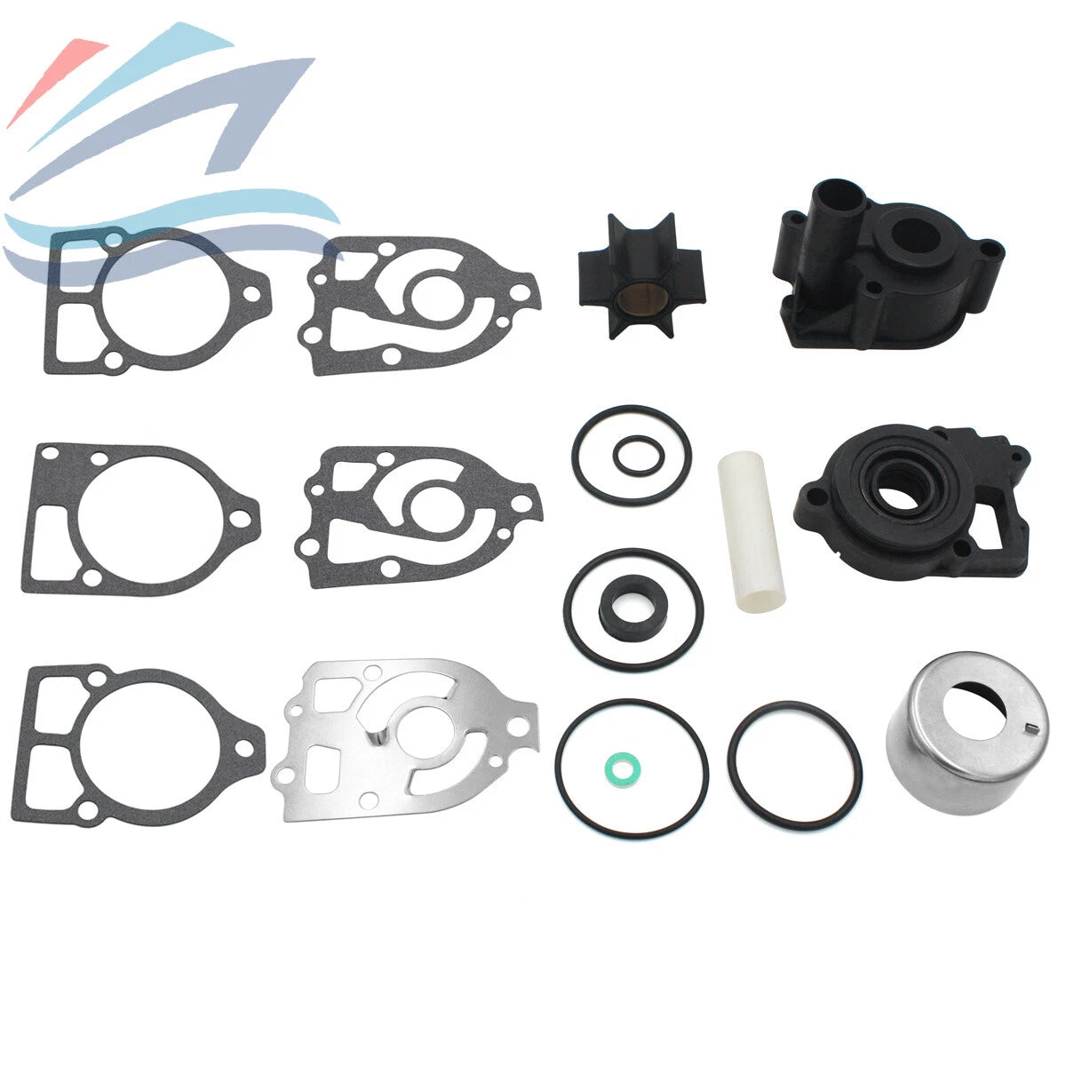 Water Pump Impeller Kit for Mercury V6 150-225 HP Outboard (EM 46-42579A4, 18-3319)