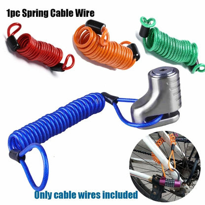 Anti-theft Disc Brake Lock with Reminder Spring Cable for Motorcycles