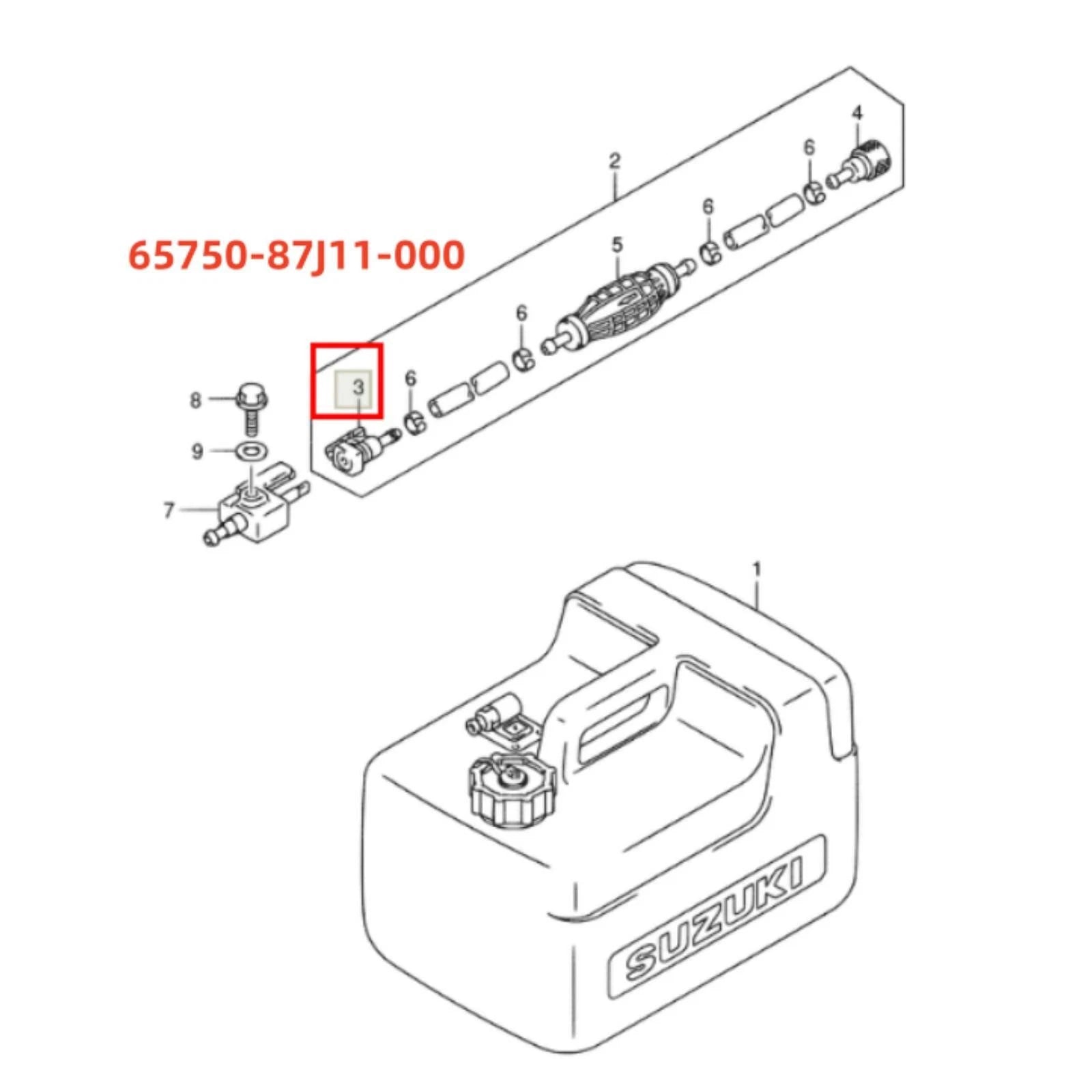Fuel Connector Socket for Suzuki (65750-87J11)