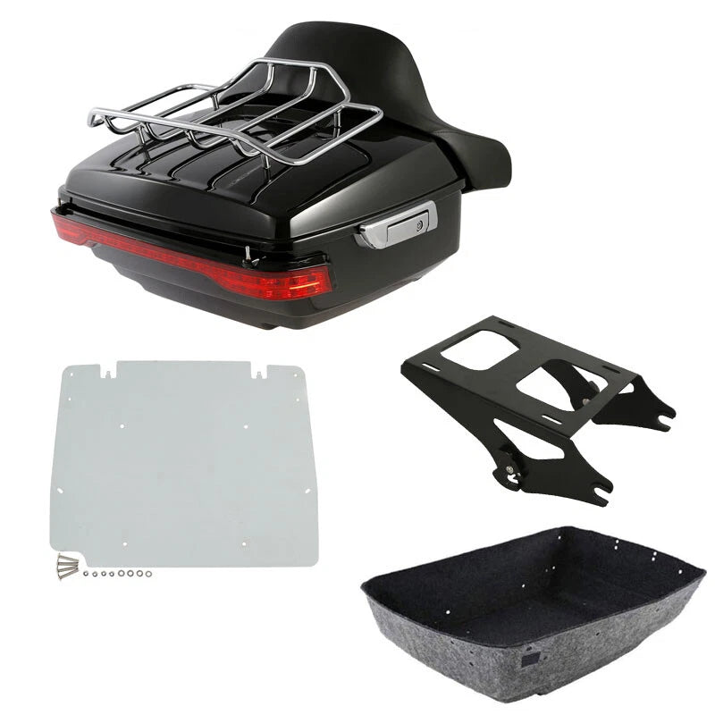 Trunk Backrest Rack Light Mount Plate for Harley Touring (2014–2026)