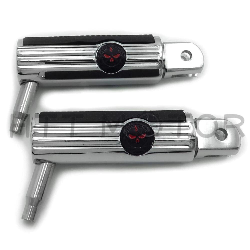 Skull Defiance Rider Footpegs for Harley FXBB FXBR FXBRS FXLR (2018–Present)