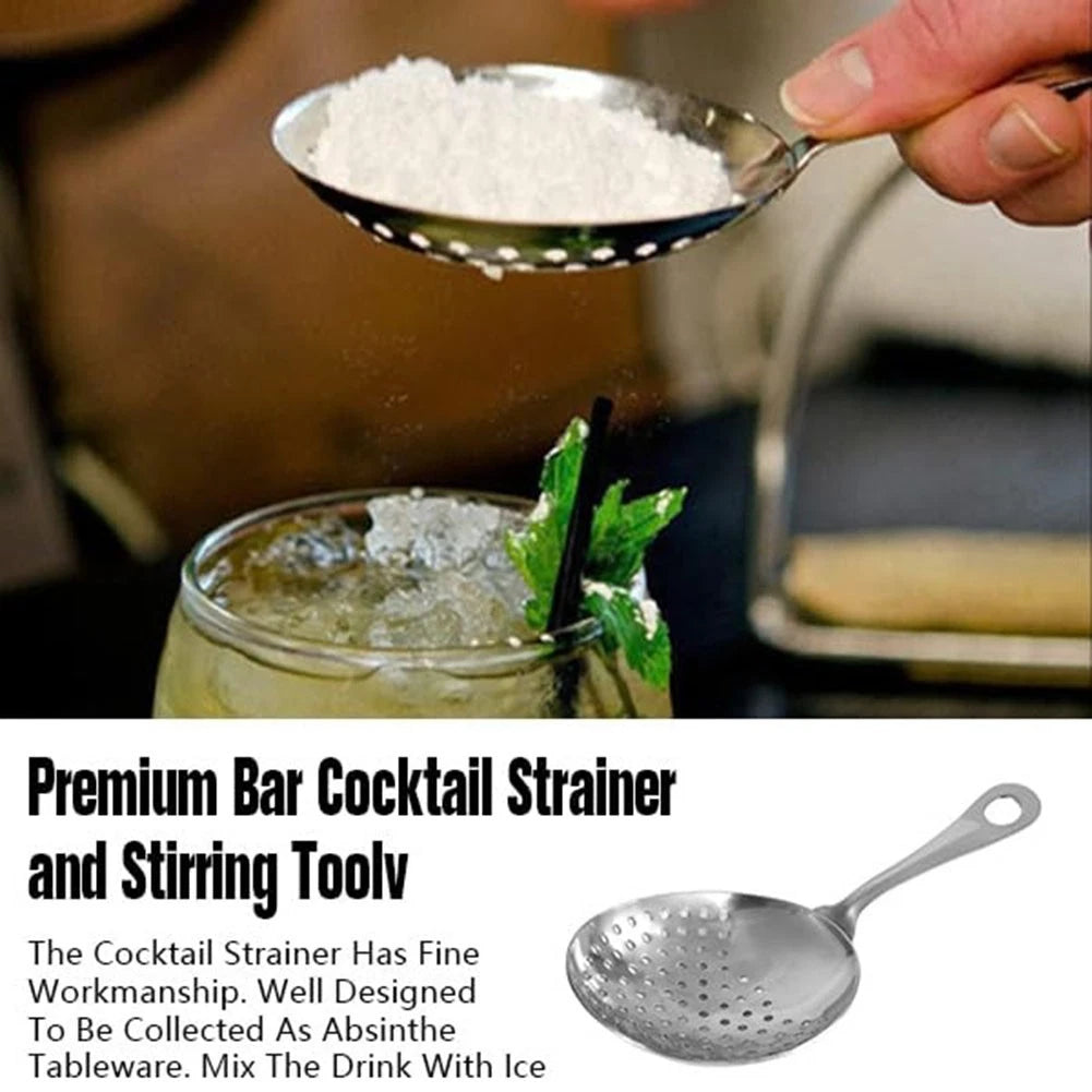304 Stainless Steel Cocktail Strainer for Bar Mixing and Ice Separation