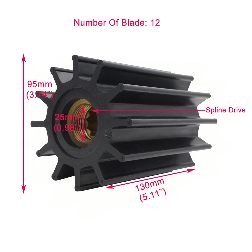 12 Blade Impeller for Johnson Pump F95 Series (09-820B, 51.06506.0106)