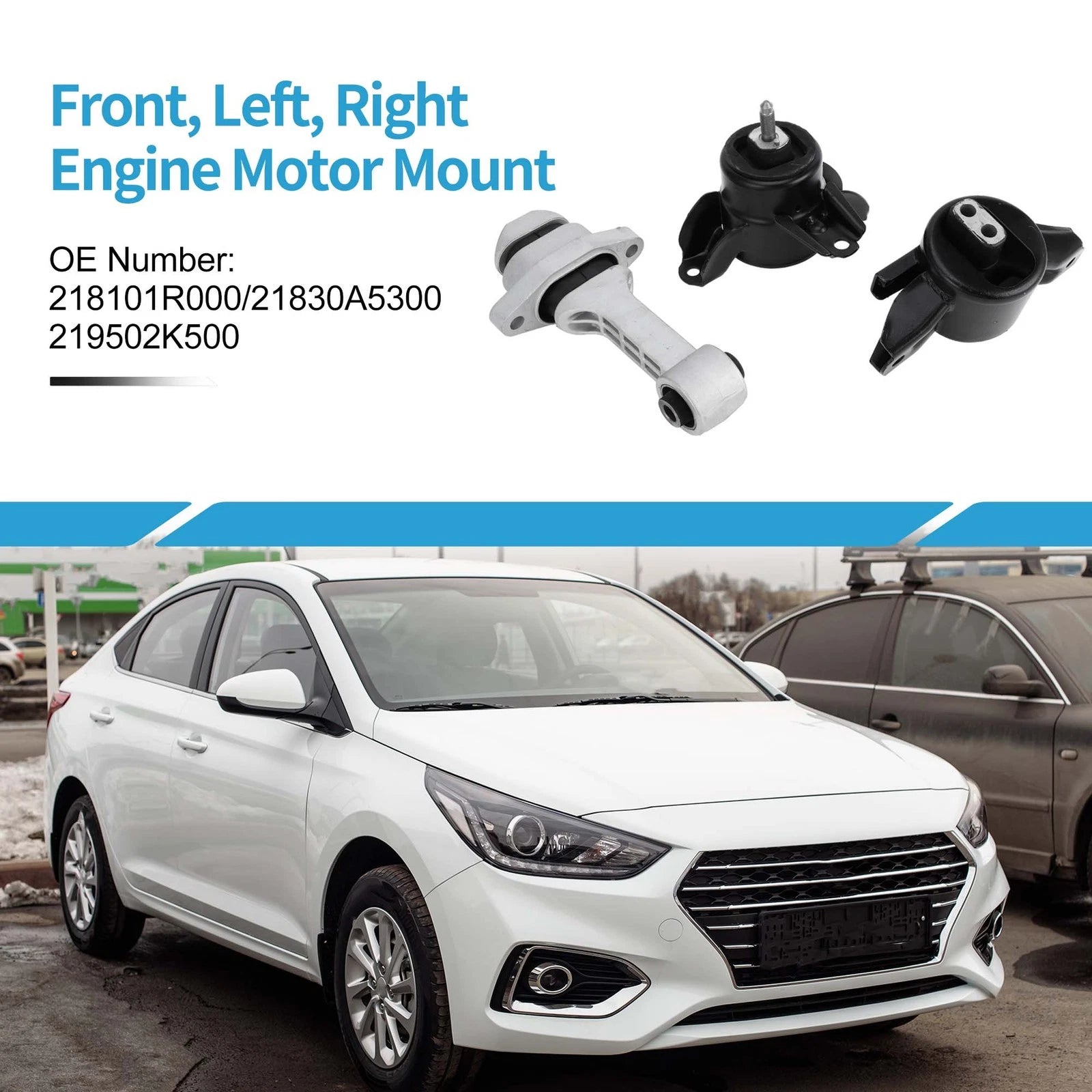 Engine Motor Trans Mount Set for Hyundai Accent (2012–2017)
