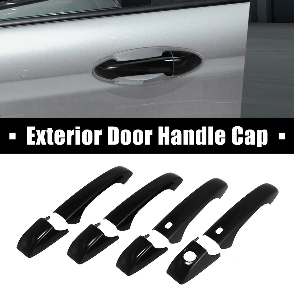 4pcs Door Handle Trim Covers Glossy Black for Jeep Dodge Chrysler (2005–2018)