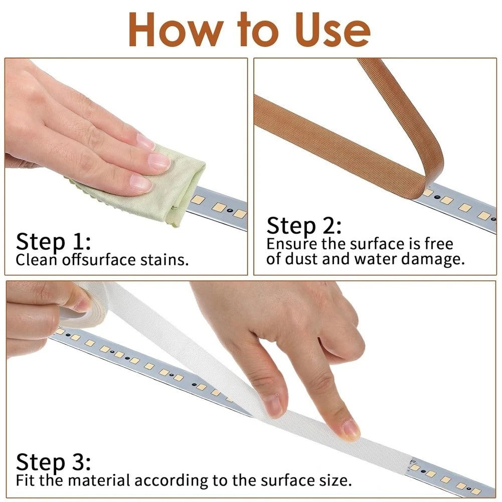 2 Rolls LED Strip Cover for Dimming Lights (Home Office Use)