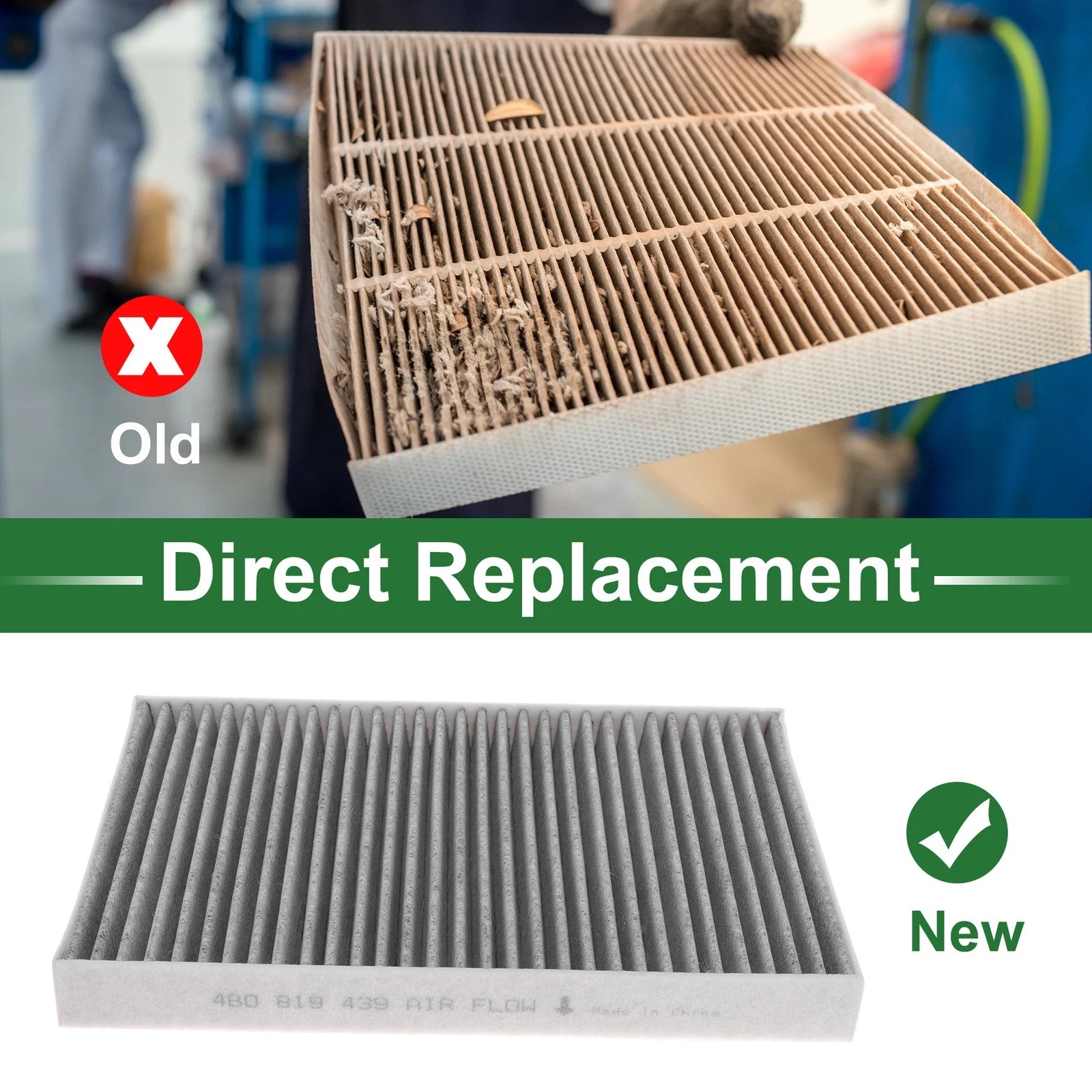 Cabin Air Filter No.4B0819439B for Audi A4 B6 (2000–2004) 1 Pc