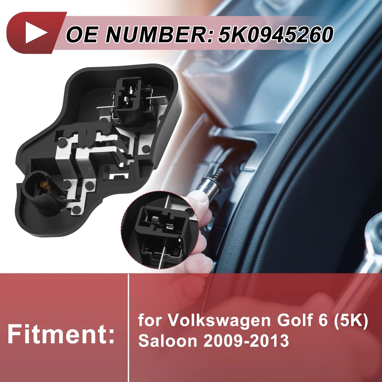 Right Tail Light Socket for Volkswagen Golf 6 (2009–2013) 5K0945260