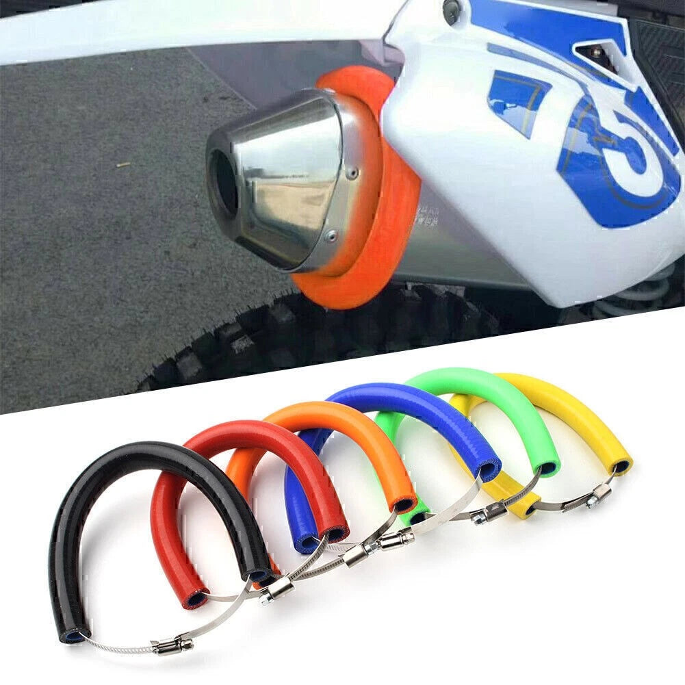New Universal Motorcycle Exhaust Pipe Heat Shield Crash Protector Cover Guard