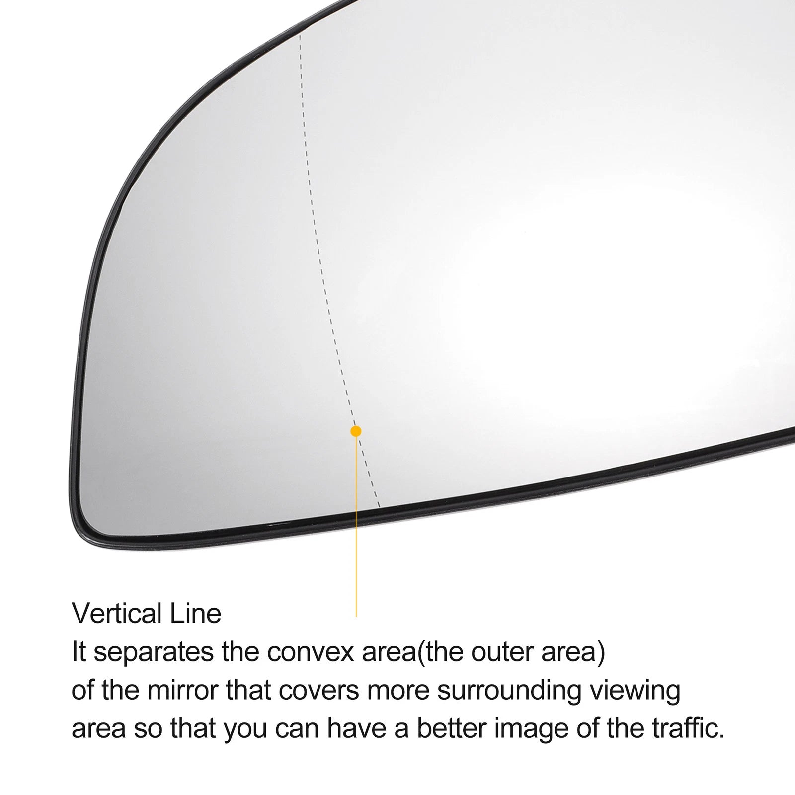 Left Side Heated White Mirror Glass for Opel Astra H (2009–2012)